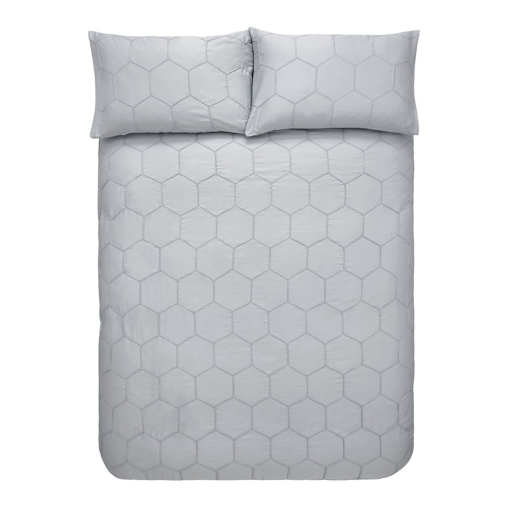 Lenjerie de pat din bumbac Bianca Honeycomb, 135 x 200 cm, gri Bianca imagine noua