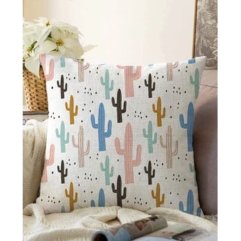 Față de pernă din amestec de bumbac minimalist cushion covers cacti, 55 x 55 cm
