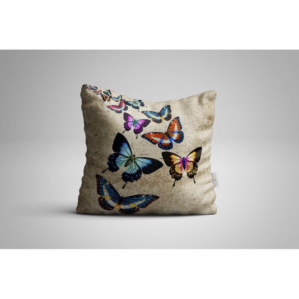 Pernă decorativă 40x40 cm butterflies – oyo home