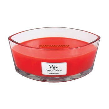 Lumânare parfumată woodwick, aromă de fructe de pădure roșii, 30 ore