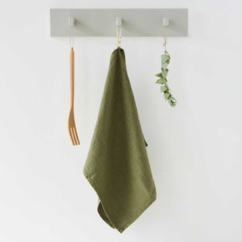 Prosop de bucătărie din in linen tales, 65 x 45 cm, verde măsliniu