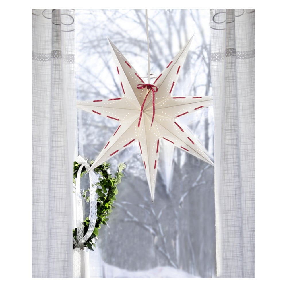 Decorațiune luminoasă pentru Crăciun Star Trading Vira, Ø 60 cm, alb Alb