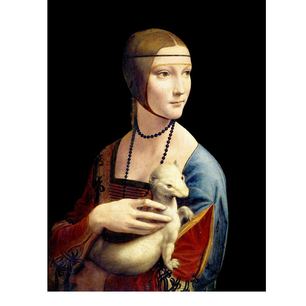  Tablou - reproducere 50x70 cm Lady with an Ermine, Leonardo Da Vinci – Fedkolor 