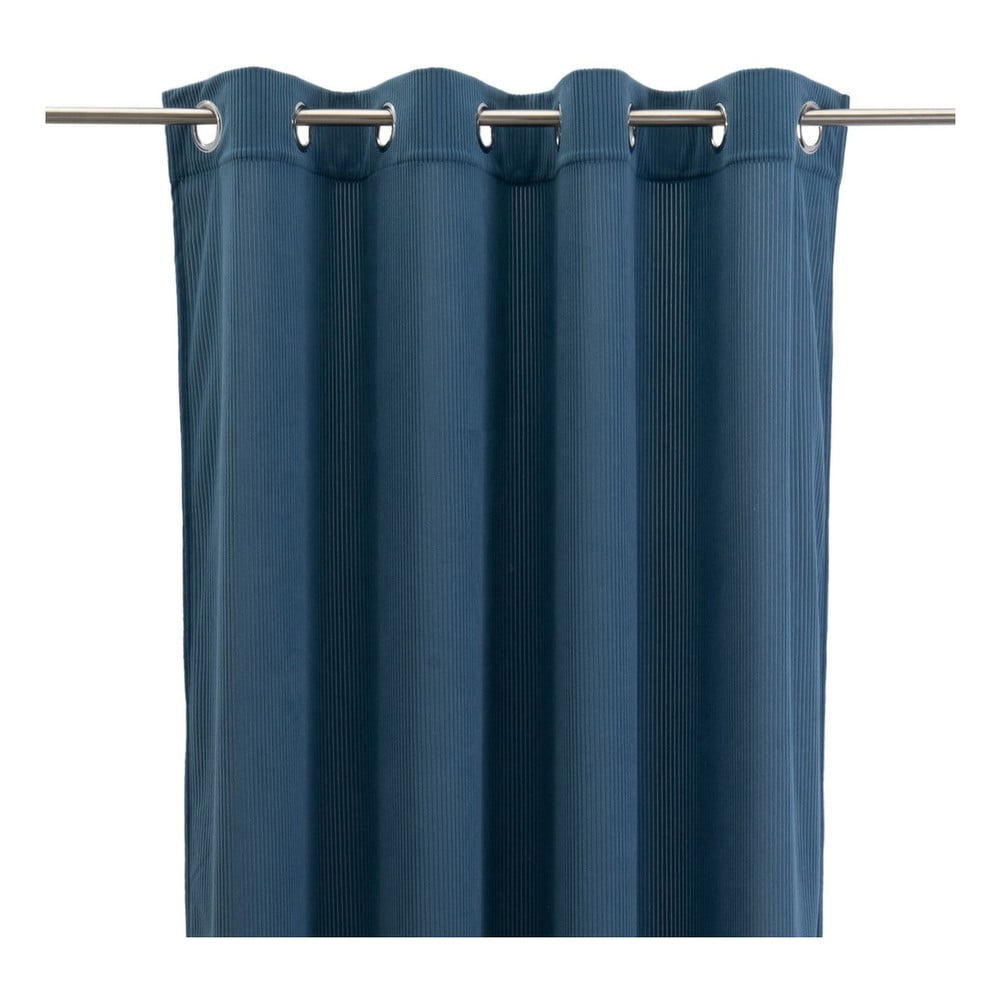 Draperie albastră din catifea reiată 140x260 cm Merely – Casa Selección