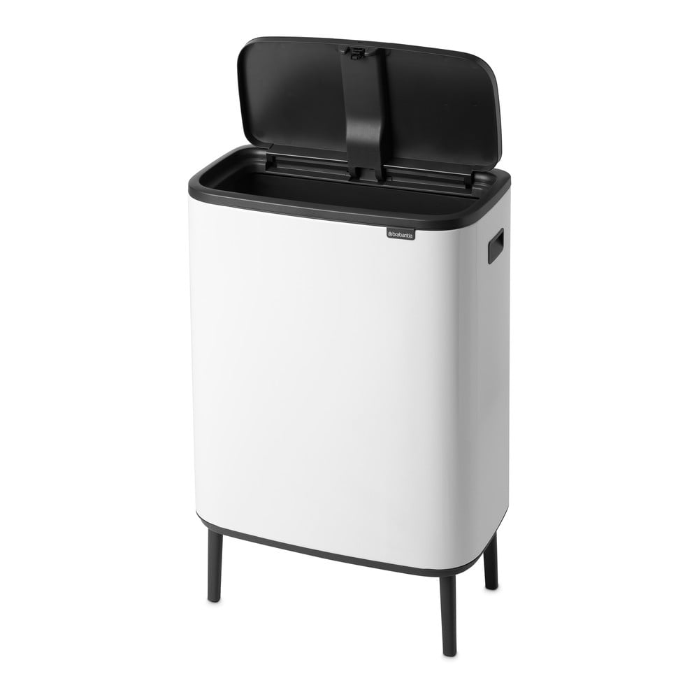 Coș de gunoi alb cu senzori de atingere din oțel 60 l Bo Touch Bin Hi – Brabantia