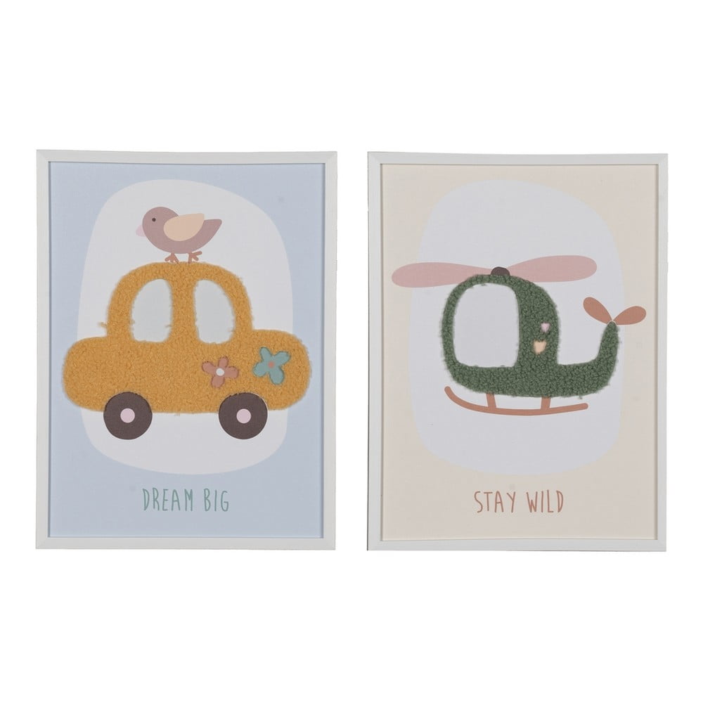 Tablouri pentru copii 2 buc. 30x40 cm Vehicles – Ixia
