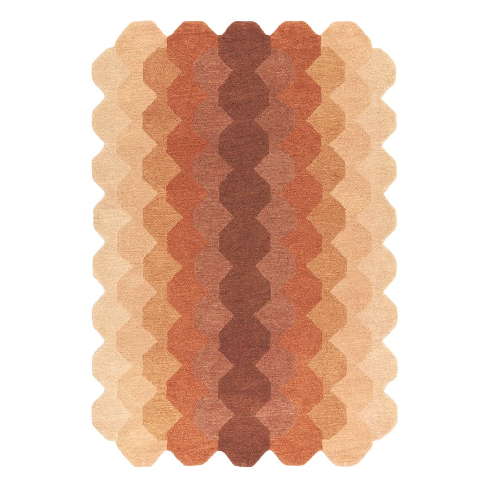 Covor cărămiziu din lână 120×170 cm Hive – Asiatic Carpets Asiatic Carpets