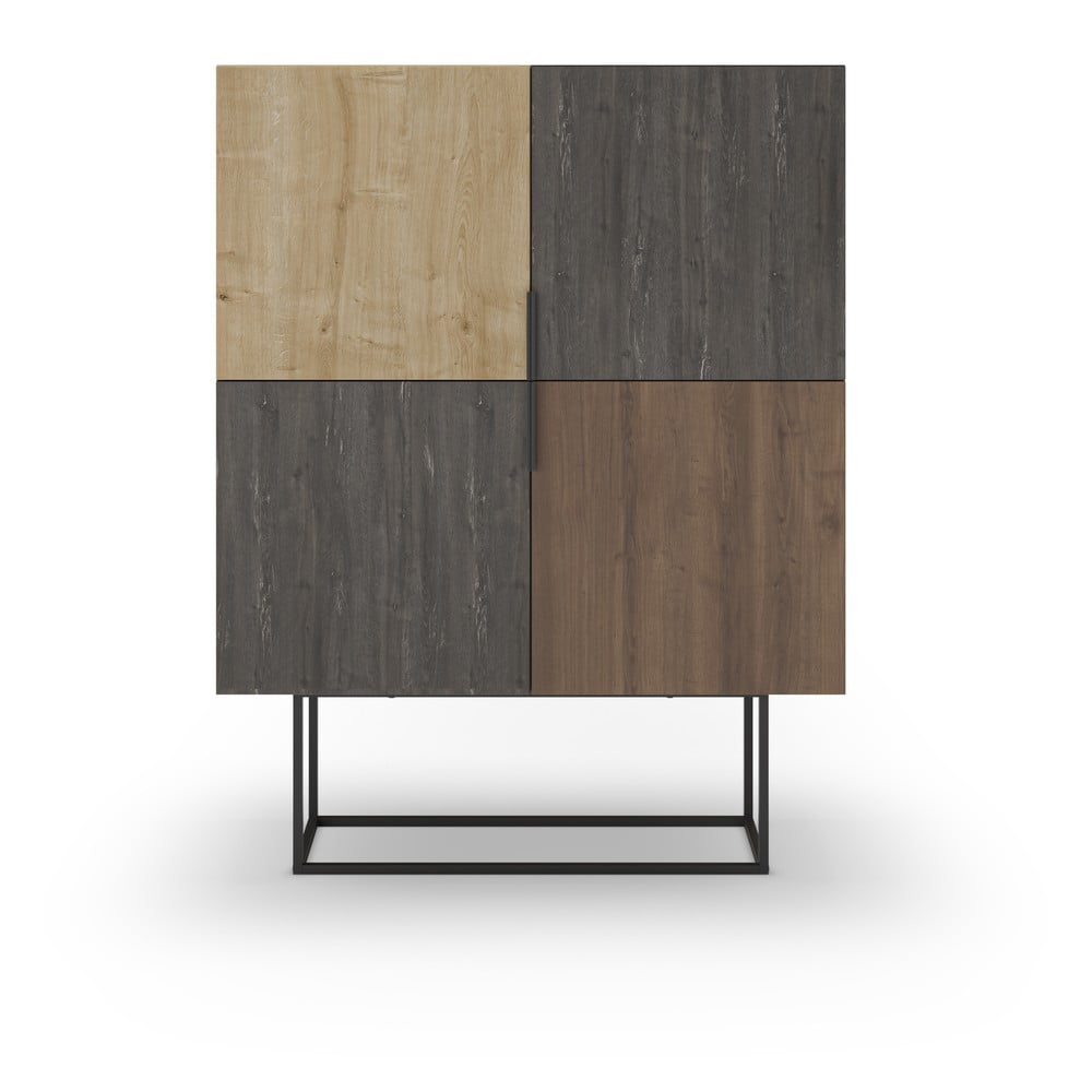 Dulap maro/în culoare naturală cu aspect de lemn de stejar 100x130 cm Titan – Marckeric