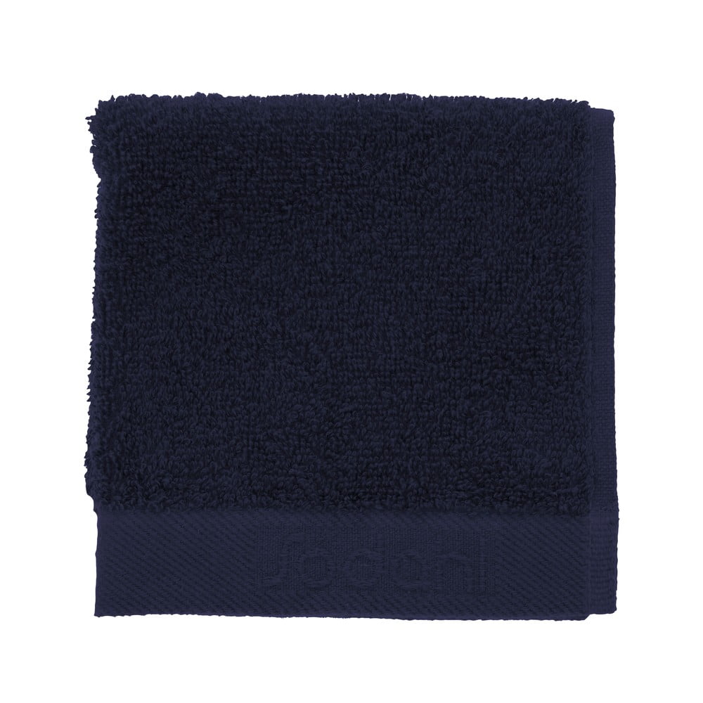 Prosop albastru închis din bumbac din frotir 30x30 cm Comfort – Södahl