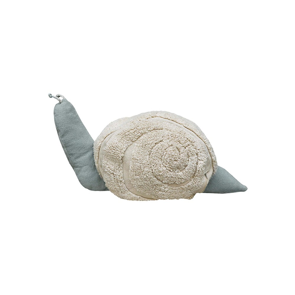 Puf de copii verde deschis/crem Mr. Snail – Lorena Canals