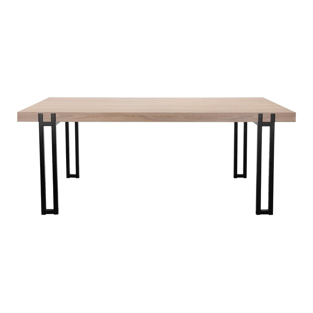 Masă de dining în culoare naturală cu blat cu aspect de lemn de stejar 90x160 cm Azuma – Støraa