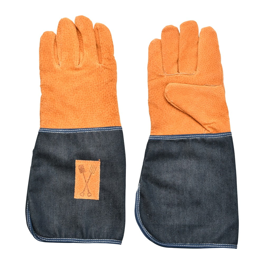 Mănuși de grădină cu protecție pentru încheietură Denim Design Esschert, albastru-portocaliu albastru-portocaliu
