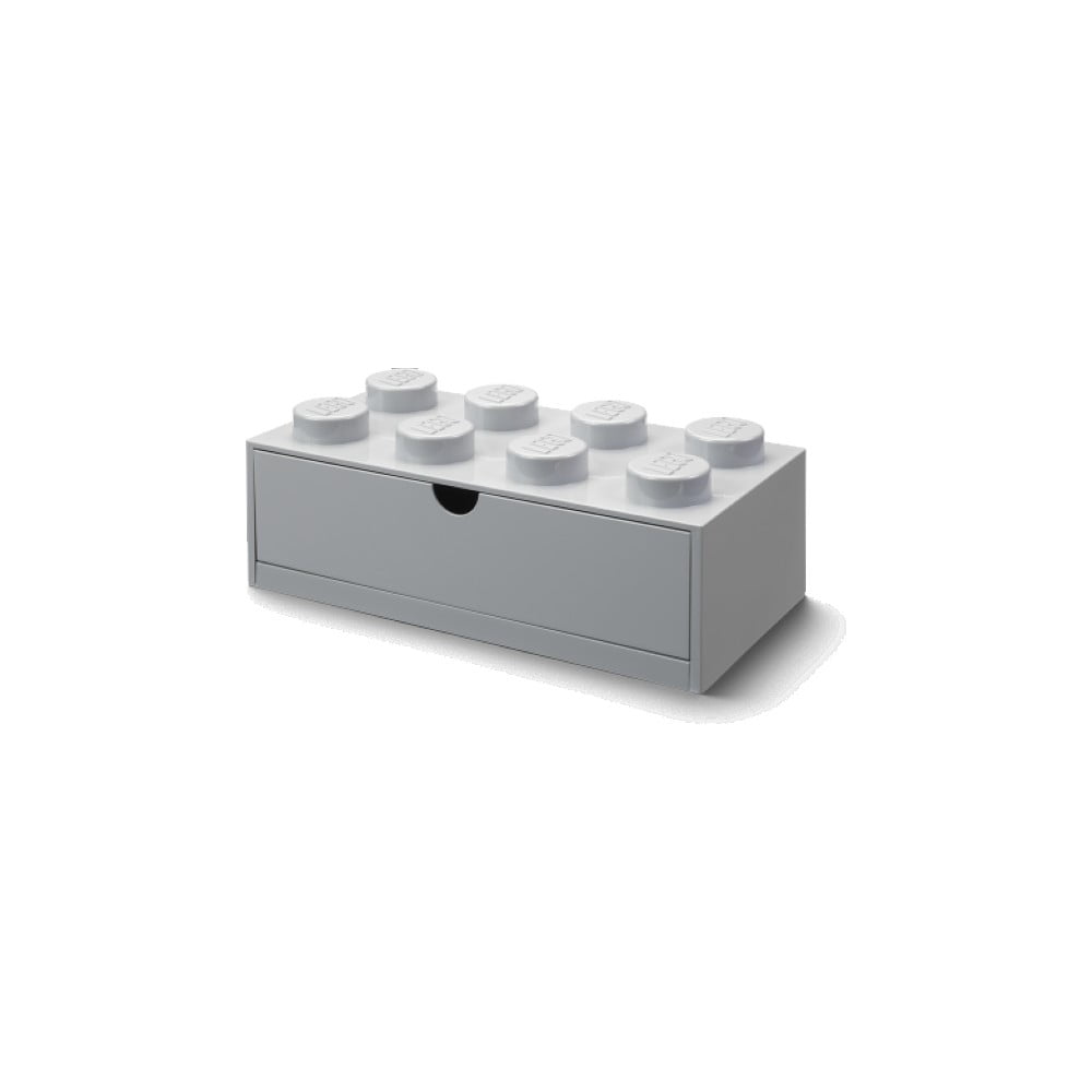 Poza Cutie de birou cu sertar LEGOA® Brick, 31,6 x 11,3 cm, gri