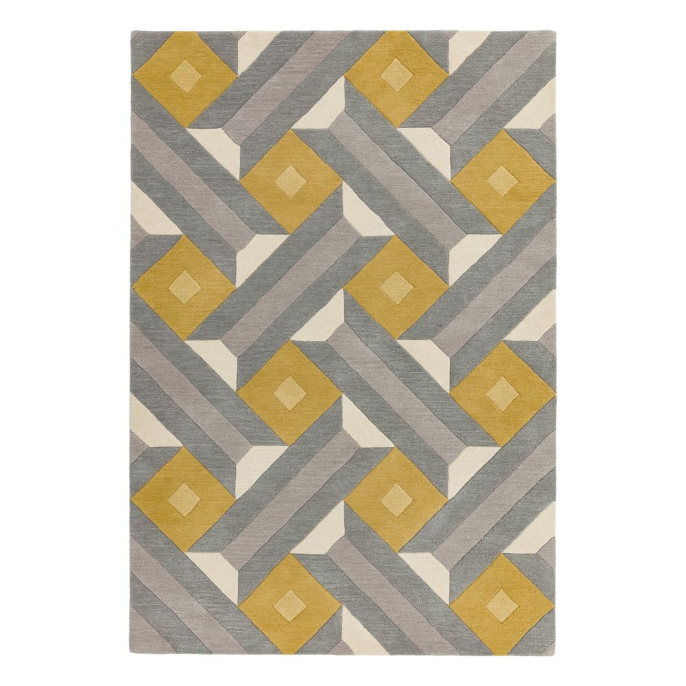 Covor Asiatic Carpets Motif, 160 x 230 cm, galben-gri Asiatic Carpets