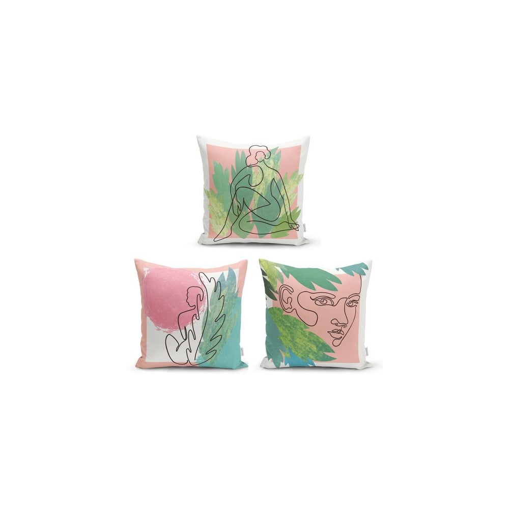 Set 3 fețe de pernă decorative Minimalist Cushion Covers Colourful Minimalist, 45 x 45 cm bonami.ro imagine noua