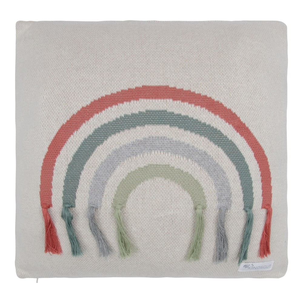 Față de pernă din bumbac Kindsgut Rainbow, 45 x 45 cm, gri bonami.ro imagine 2022