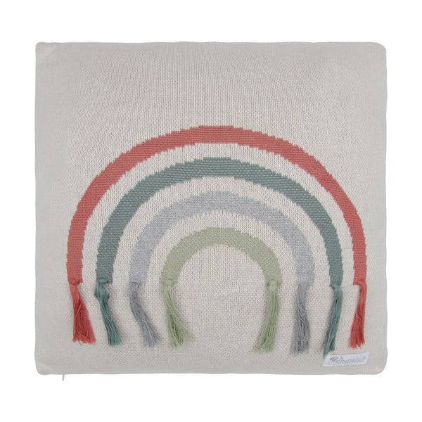 Față de pernă din bumbac Kindsgut Rainbow, 45 x 45 cm, gri