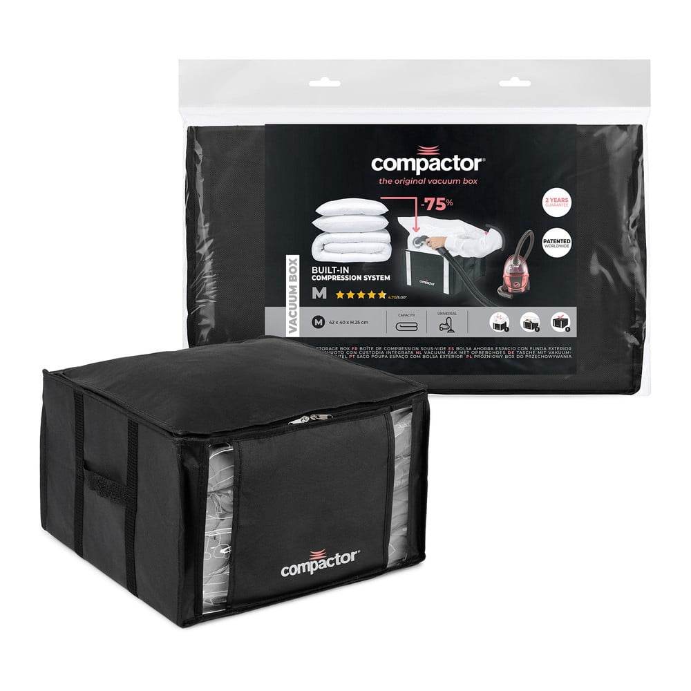 Cutie de depozitare cu vid pentru haine Compactor Black, 125 l
