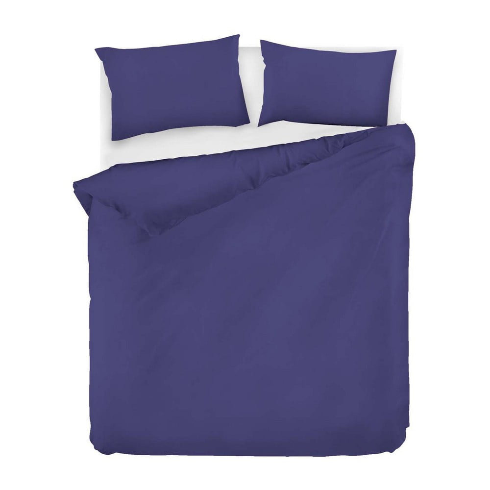  Lenjerie de pat albastru-închis din bumbac pentru pat de o persoană 140x200 cm Fresh Color – Mijolnir 