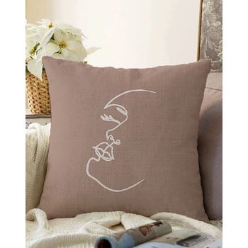 Față de pernă din amestec de bumbac minimalist cushion covers profile, 55 x 55 cm, bej