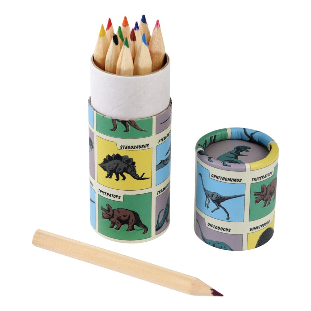  Set 12 creioane colorate Prehistoric Land - Rex London 
