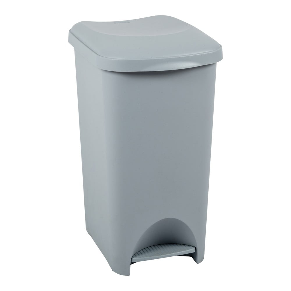 Coș cu pedală din plastic gri 40 l - addis