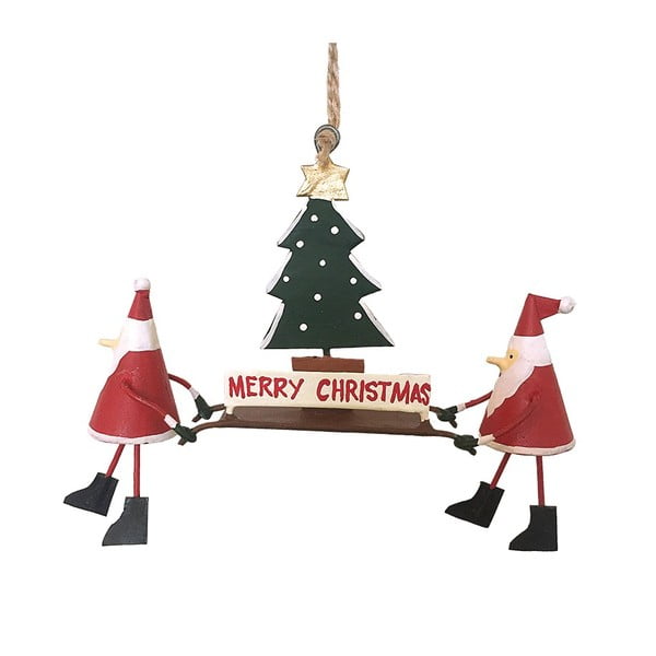 Decorațiune suspendată pentru Crăciun G-Bork Santas with Christmastree
