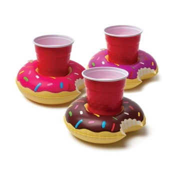 Set 3 suporturi gonflabile pentru pahare big mouth inc. donut boats