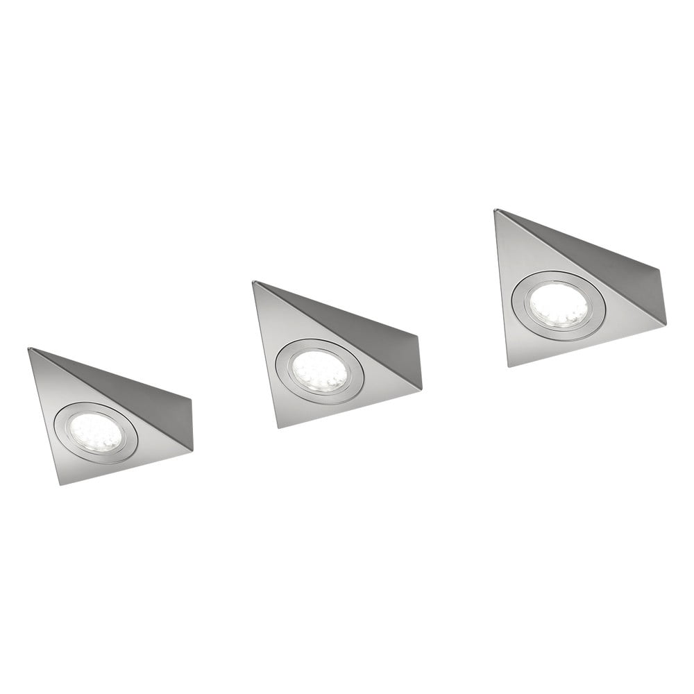 Poza Aplica de perete argintie LED din metal (lungime 11 cm) Ecco a€“ Trio