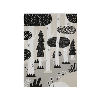 Cuvertură din bumbac pentru copii Södahl Magic Forest, 100 x 150 cm, negru - gri bonami.ro