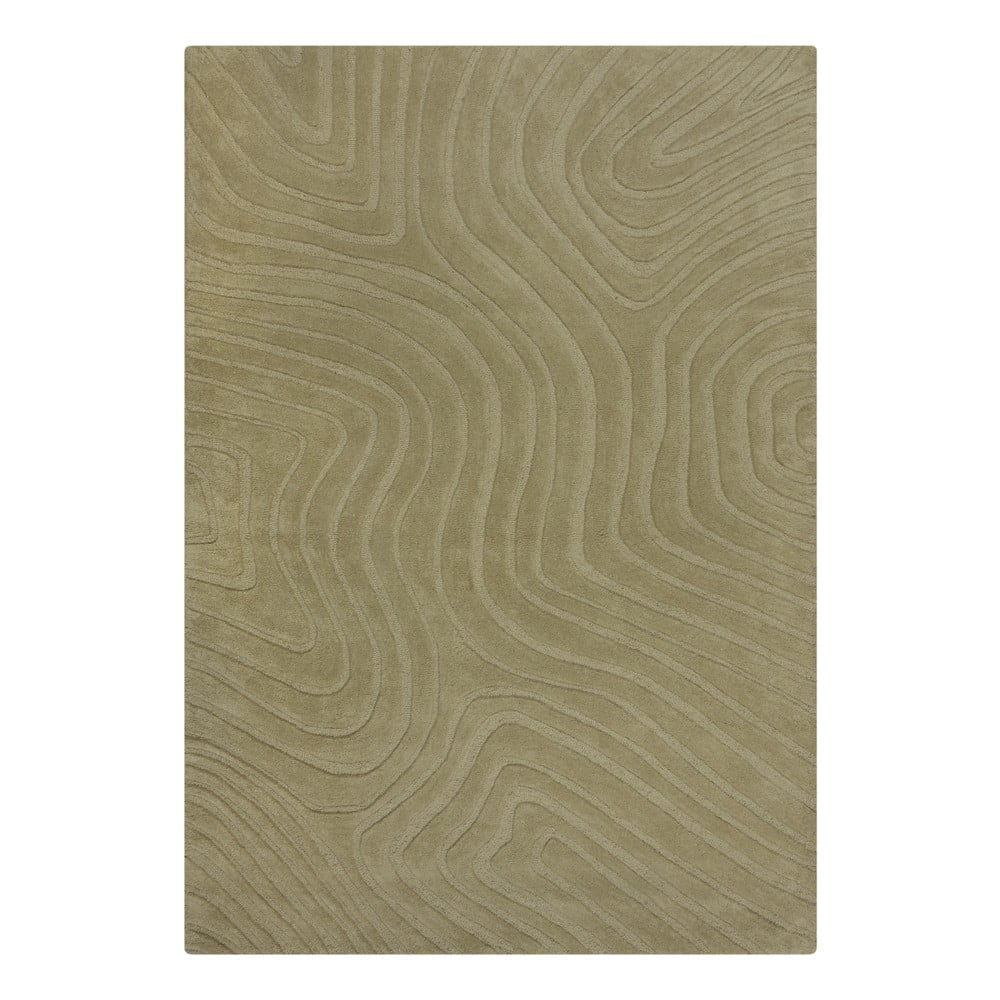 Covor kaki țesut manual din lână 160x230 cm Mesmerise Sage – Flair Rugs