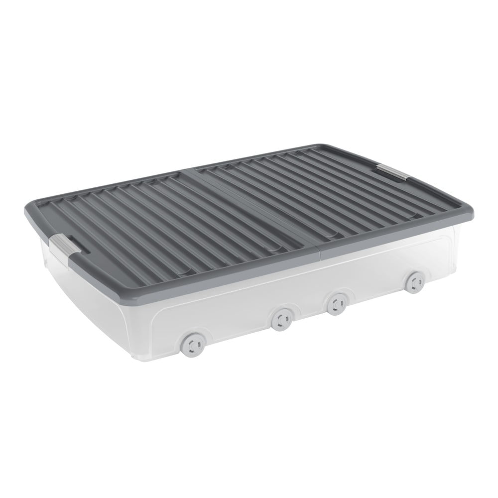 Cutie de depozitare sub pat din plastic cu capac 79x58x16,5 cm W box underbed XL – KIS
