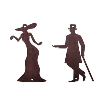 Set 2 simboluri pentru toaletă antic line toilette, înălțime 15 cm