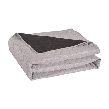 Cuvertură cu 2 fețe din microfibră decoking axel, 260 x 280 cm, negru - gri