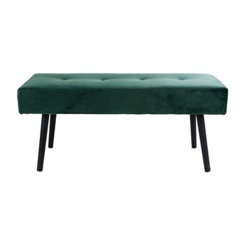 Bancă tapițată House Nordic Skiby, 100 x 35 cm, verde închis