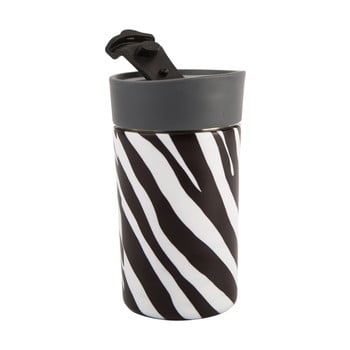 Cană termos din oțel inoxidabil navigate zebra, 300 ml, negru - alb