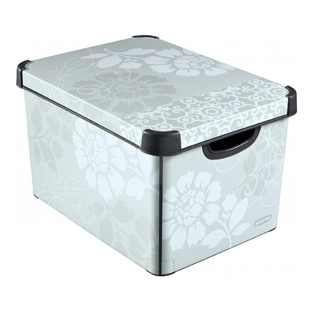Cutie de depozitare gri cu capac curver romance, 22 l