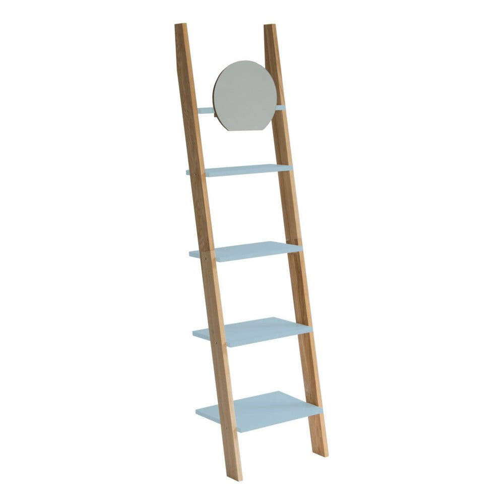 Etajeră cu suport din lemn și oglindă Ragaba Ashme Ladder, turcoaz deschis bonami.ro
