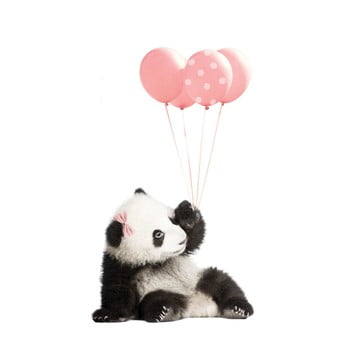 Autocolant pentru perete dekornik pink panda
