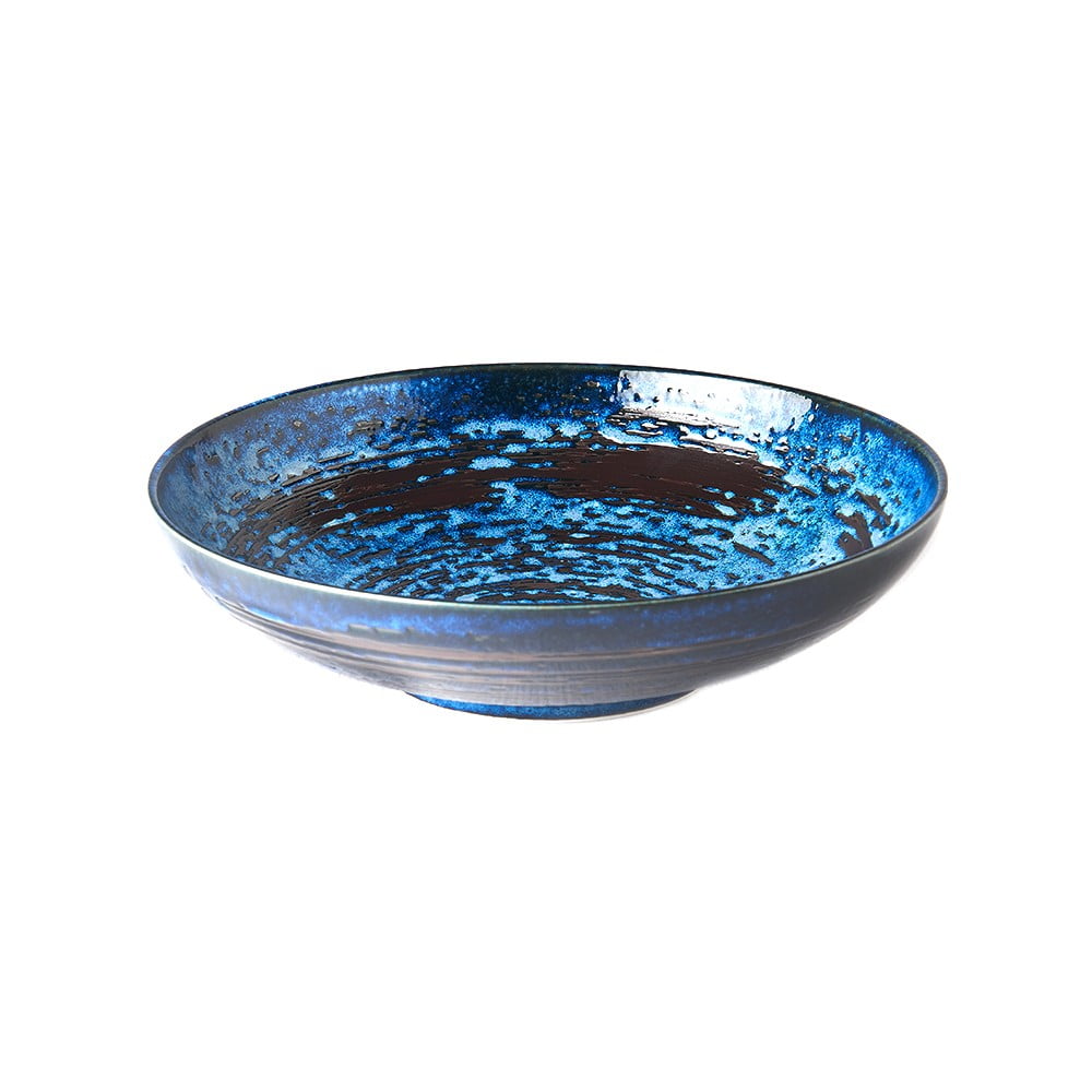 Bol servire din ceramică MIJ Copper Swirl, ø 28 cm, albastru bonami.ro