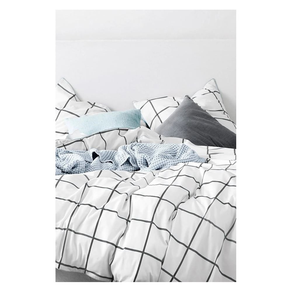 Lenjerie de pat alb din bumbac pentru pat dublu/extins și cearceaf 200×220 cm – Mila Home 200x220 imagine noua