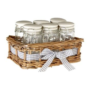 Set 6 recipiente pentru condimente Premier Housewares Country Cottage, 16 x 10 cm