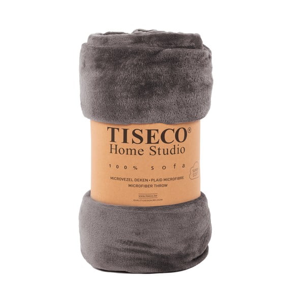 Pătură din micropluș Tiseco Home Studio, 130 x 160 cm, gri