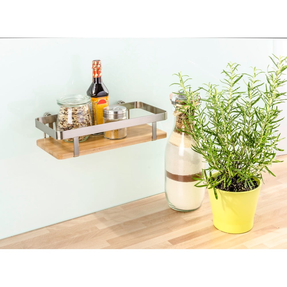 Raft de perete pentru bucătărie Wenko Turbo-Loc®, lățime 25 cm accesorii