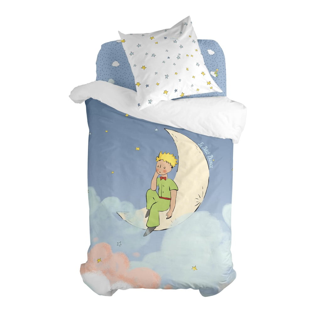 Lenjerie de pat pentru copii din bumbac pentru pat de o persoană 135×200 cm La lune – Mr. Fox 135x200 imagine noua
