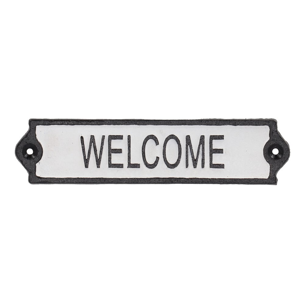 Semn din fontă 21x5 cm Welcome – Esschert Design