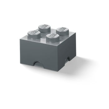 Cutie depozitare LEGO® Square, gri închis bonami.ro