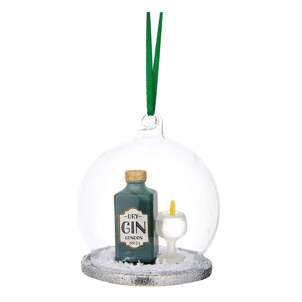 Ornament de Crăciun din sticlă Gin & Tonic – Sass & Belle