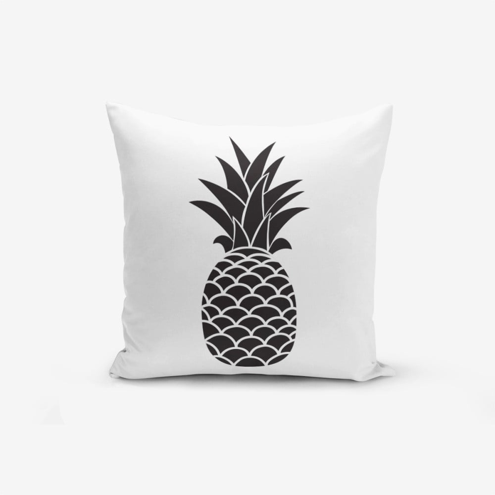 Față de pernă cu amestec din bumbac Minimalist Cushion Covers Black White Pineapple, 45 x 45 cm, negru – alb bonami.ro imagine noua