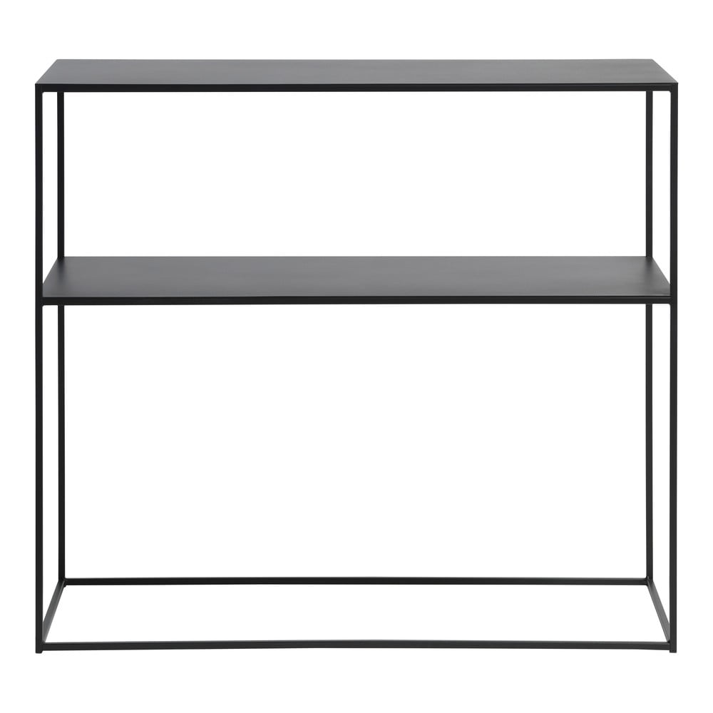 Masă consolă neagră din metal 35x90 cm Pebble – Unique Furniture